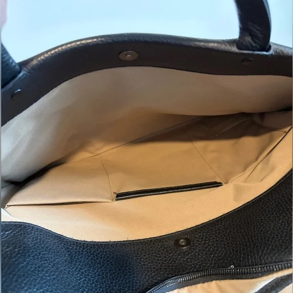 Men's Black Italian Leather Briefcase - Classic Style - Grams(28) - Picture 6 of 7